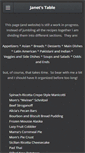 Mobile Screenshot of janets-table.com